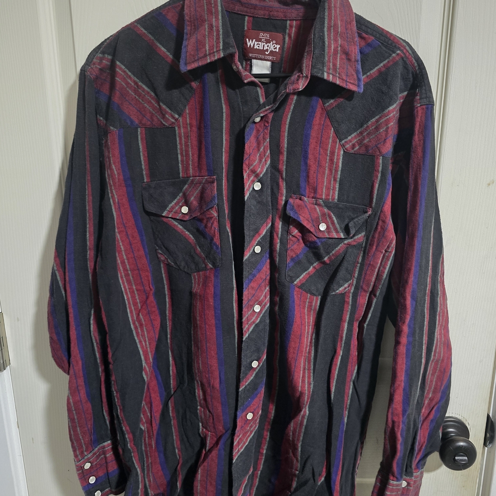 Wrangler Multicolor Striped Western Shirt